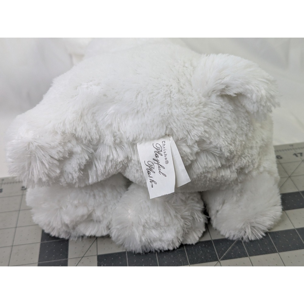 Chrisha Playful Plush White Dog Plush 11 Inch 2004 Stuffed Animal Toy - Picture 8 of 11